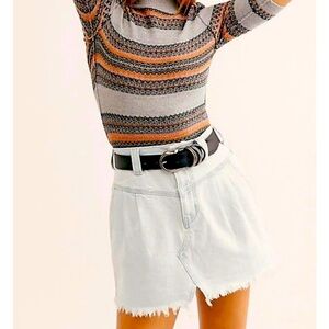 Free People Sidecar Mini Skirt Jean Skirt Size 24